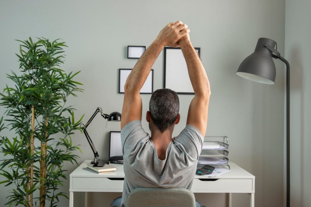Sciatica stretches at desk